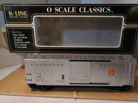 K761-1211 K-line K7611211 Canadian Pacific Express Boxcar Scale 3 Rail Silver New Ob K761-1211 K-line K7611211 Canadian Pacific Express Boxcar Scale 3 Rail Silver New Ob