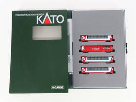 10-1146 Kato N Scale Glacier Express Passenger 4-car Add-on Set