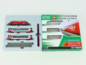 10-1145 Kato 101145 N Rhb Inch Glacier Express Ge4/4iii Electric Passenger Train Set 10-1145 Kato 101145 N Rhb Inch Glacier Express Ge4/4iii Electric Passenger Train Set