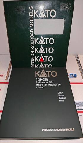 106-026 Kato N Scale B&o Smooth-side Passenger Car Set Of 4 Ln/box