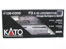 Kato 106-0306 N Scale #106-0306 F3 Ab Diesel Locomotives Cb&q Nib Nos