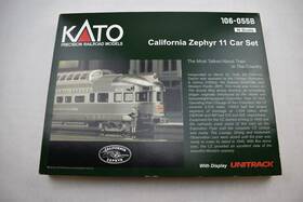 106-055b Kato N Scale California Zephyr 11 Car Set
