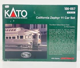 106-057 Kato N California Zephyr 11 Car Passenger Set With Unitrack Display New