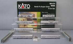106-074 Kato N Scale Santa Fe Super Chief Passenger Cars Set Of 8 Ln/box