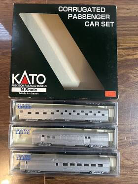 106-1502 Kato #106-1502 Atsf Santa Fe 3-car Corrugated Passenger Set A Missing 1 Car