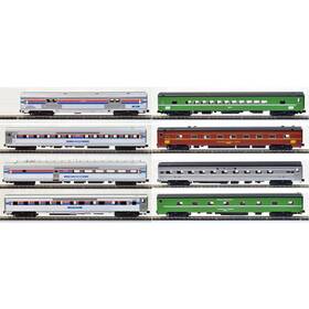 106-1971 Kato N Amtrak Rainbow Era Coach Set Of 8