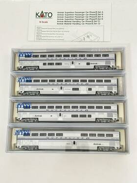 106-3504 Kato N Scale #106-3504 Amtrak Superliner Passenger Car Phase Set A 4