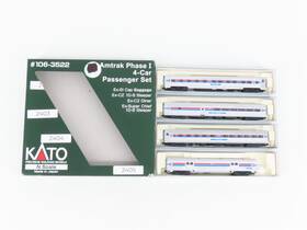 106-3522 Kato N Scale Amtrak Phase I Passenger 4-car Set