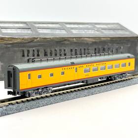 106-5012 Kato Up Streamliner Chicago North Western Diner Coach 6956 Led Lighted N Scale