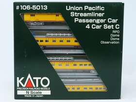 106-5013 Kato N Scale #106-5013 Up Union Pacific Streamliner 4-car Passenger Set C