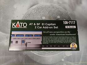 106-7117 Kato N-scale At And Sf El Capitan 2 Car Add-on Set