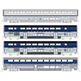 106-9002-1 Kato N Amtrak Pacific Surfliner 4 Car Add-on Set With Lighting