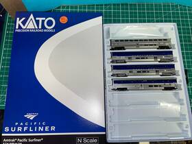 106-9002 Kato New N-scale Amtrak Pacific Surfliner 4-car Add On Set 190.00