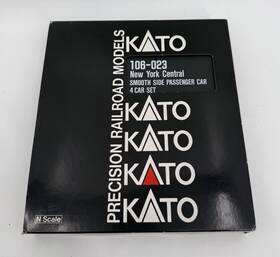 106-023 Kato 10623 N Scale New York Central Smooth Side Passenger Car 4-car Set Nib
