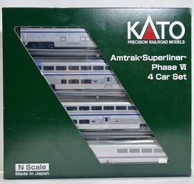 106-3515 Kato 1063515 N Scale Superliner I 4 Car Set A Amtrak Phase Iv #106-3515