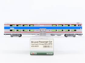 35-6025 Kato Ho Scale Chicago Metra Bi-level Cab- Coach Passenger #8750