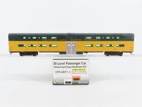 35-6037-1 Kato Ho Scale Cnw Railway Bi-level Coach Passenger Car #310 With Lights
