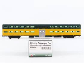 35-6043 Kato Ho Scale Cnw Chicago North Western Bi-level Coach Passenger #19
