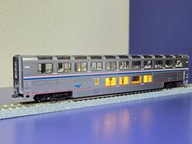 35-6064-1 Kato Ho Scale Amtrak Superliner I Lounge Phase Vi 33024 Lighted