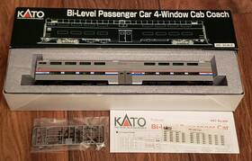 4-window Kato 356021 Ho Pullman Bi-level Cab Coach Amtrak 35-6021 New