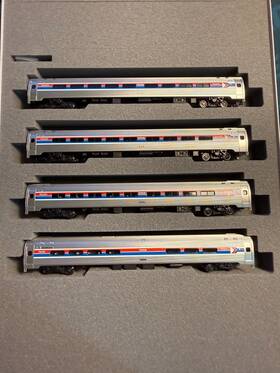 106-8011 Kato 949727659442 N Scale Amfleet I Amtrak Phase Paint 4 Car Set - New