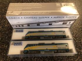 176-6007 Kato Rapido Kato/rapido N Scale Via Rail Canada P42 The Canadian Add-on Coach Set