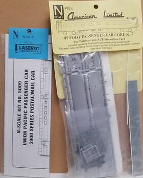 8010 Laserkit American Model Builders Limited 5009 #5009 Up 5900 Series Postal/mail Car And Core Kit #8010
