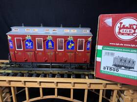 31500 Lgb 011525350705 G Scale Christmas Compartment Car With Lighting And Metal Wheels Ob