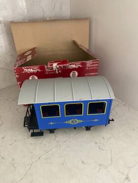 Lgb 011525930013 Lehmann Big Train 93001 G Scale #3 Blue Plastic 4-wheel Passenger Coach