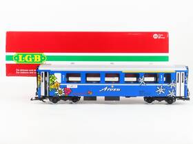 37673 Lgb G Scale Rhb Arosa Express 1/2 Class Passenger Car #1570 With Lights