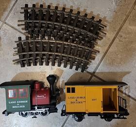 94017 Lgb Vintage Yellow Lake George And Boulder #4107 Rusty Steam Locplus Tracks Read