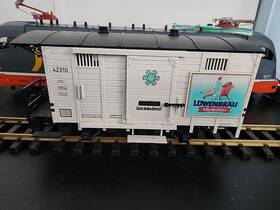 Lgb-42310 Lgb 42310 Lowenbrau Two Axle Upgrade Metal Wheels Coupler From Germany Rare