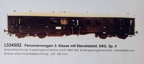 L334502 Liliput 026368345022 Ho 3rd Class Passenger Car Type Heidenau-altenberg Drg Ep. Ii