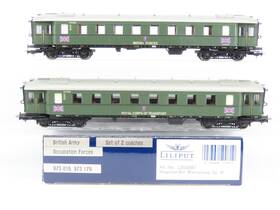 L350081 Liliput Ho British Forces Royal Transportation Corps Passenger 2-car Set L350081 Liliput Ho British Forces Royal Transportation Corps Passenger 2-car Set