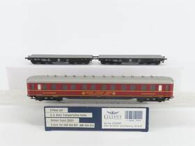 L352000 Liliput Ho Us Army Transportation Sleeper Passenger And Flat Cars Set Of 3