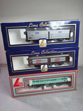 303208k Lima 302873 Set Of Three Freight Cars 303593 Nib