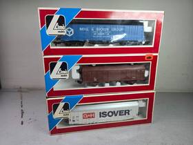 305659w Lima 303553 Set Of Three Freight Cars 303576 Nib