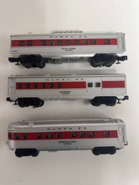 16060 Lionel 023922160560 Trains Lighted Santa Fe Vista Dome Pullman Car 16058 16059 Set