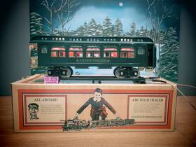 11-40089c Lionel St.gauge 430 Observation Passenger Car O.b. New. Dark Green