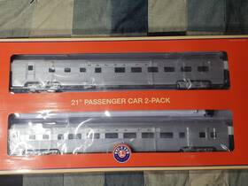 1927020 Lionel Santa Fe 21 Inch Passenger Set 2 Pack Coach Diner Cars New In Box