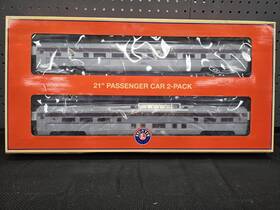 1927620 Lionel O Guage Canadian Pacific 21 Inch Passenger 2 Pack Dome And Coach