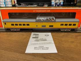2027270 Lionel Union Pacific 21 Inch Vistavision Car #7005 With Camera And Preiser People