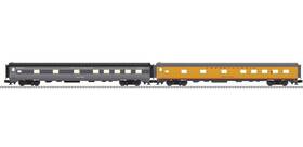2027500 Lionel O Gauge Pennsylvania/union Pacific 21 Inch Passenger Cars Set Of 2