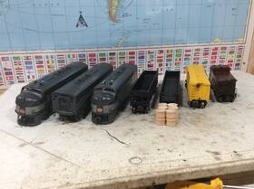 11590 Lionel 212/212 Train - Set Santa Fe A-b-a Diesel Engine / Passenger Cars O Gaug