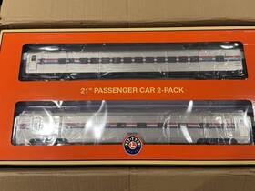 2227270 Lionel O Scale Amtrak Phase Iii 21 Inch 2 Pack Passenger Cars #