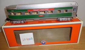 2427900 Lionel Christmas Streamlined Observation End Car Passenger Train O Gauge