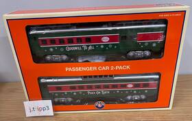 2427980 Lionel Sleigh Bell Streamlined Passenger Car Train O Gauge 2-pack Set