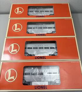 6-19180 Lionel 3-19180 Santa Fe Aluminum Passenger 4 Car Set New In Boxes