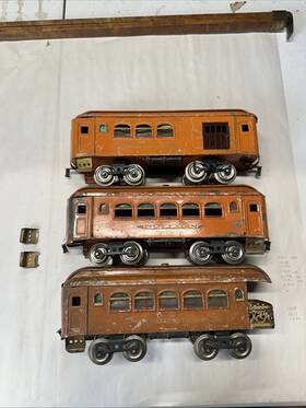 Lionel 31/35/36 Prewar Standard Gauge Passenger Cars Orange Rare
