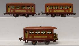 529s Lionel Vintage O Prewar Terra Cotta Passenger Car Set 529 530 3